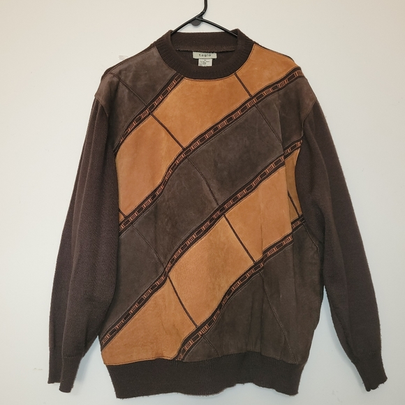 Suede and wool sweater - Picture 4 of 4